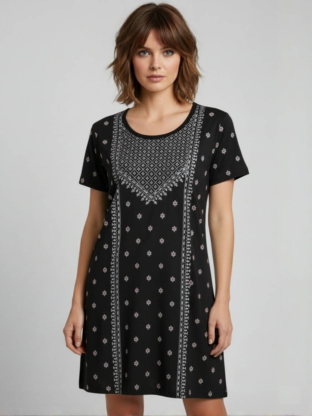 SANDPIPER Women Ethnic Motifs Printed A-lineTop