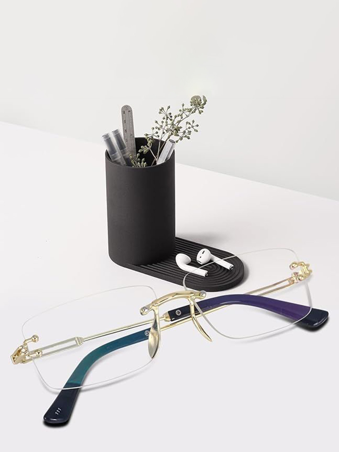 DEXENT COLLECTION Unisex Rectangle  UV Protected Lens Frames Lima Clear