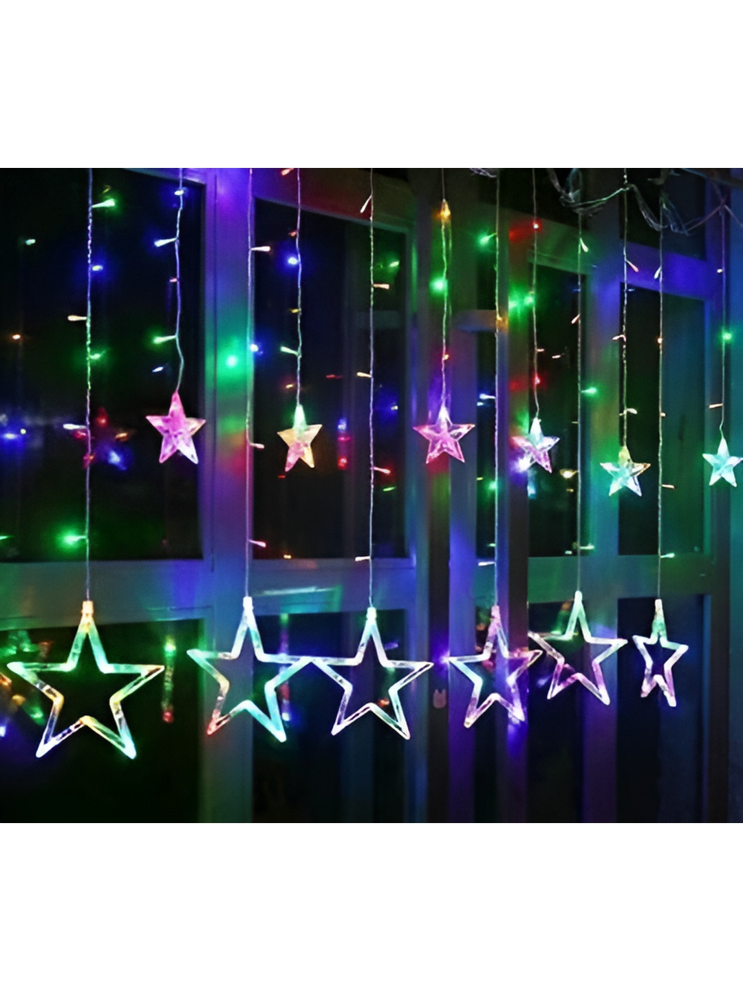 V.R.ENTERPRISES Blue & Green 12 LED Star String Light