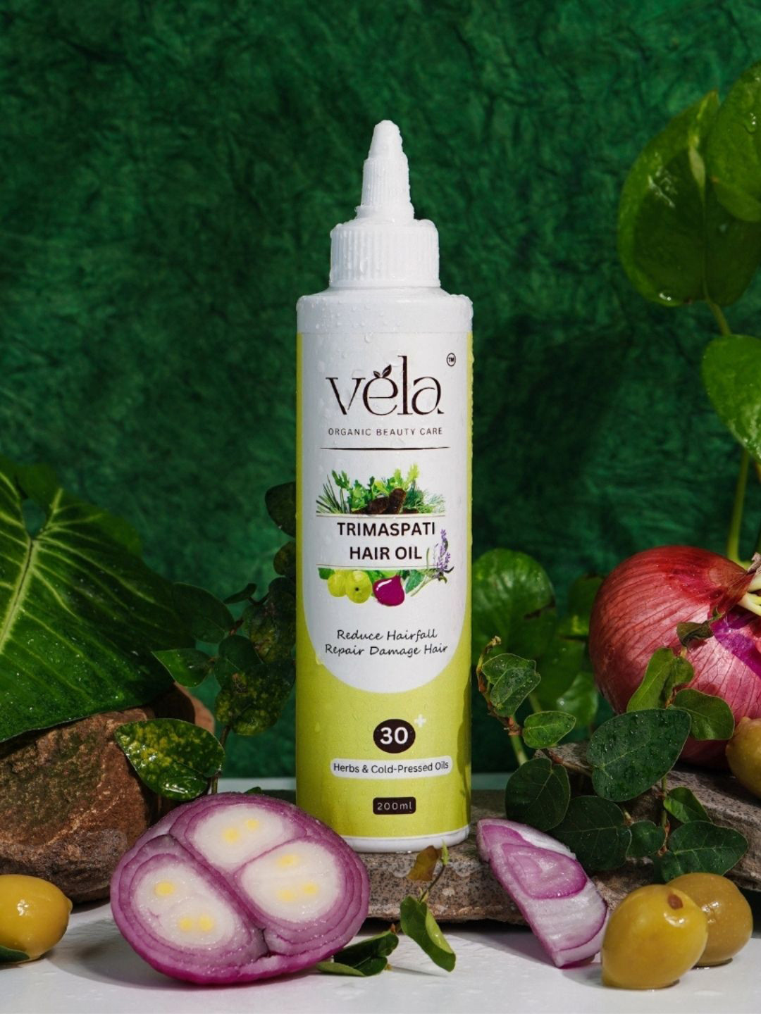 Vela Organic Beauty Care Trimaspati Herbal Hair Oil To Reduce Hair Fall - 200 ml
