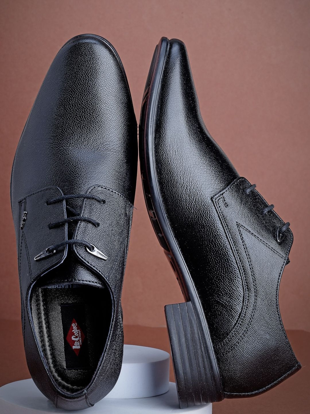 Lee Cooper Men Black Leather and Lighweight Formal Shoes