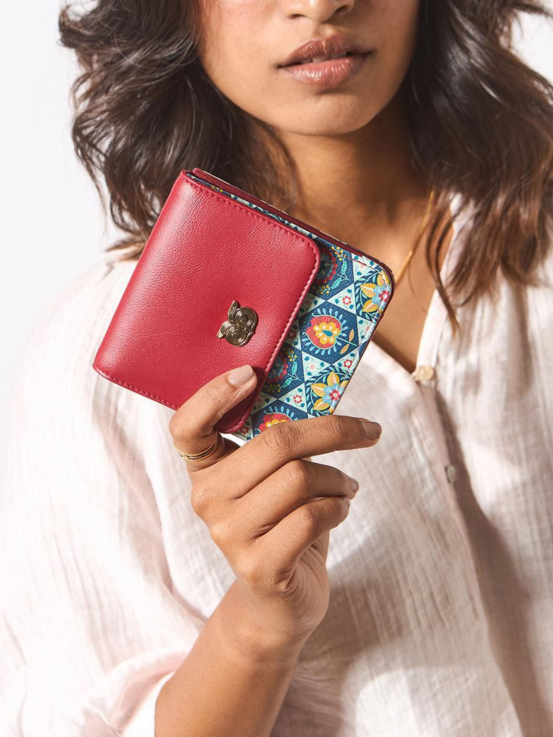 Chumbak Unisex Floral Printed Two Fold The Kyoto Wallet