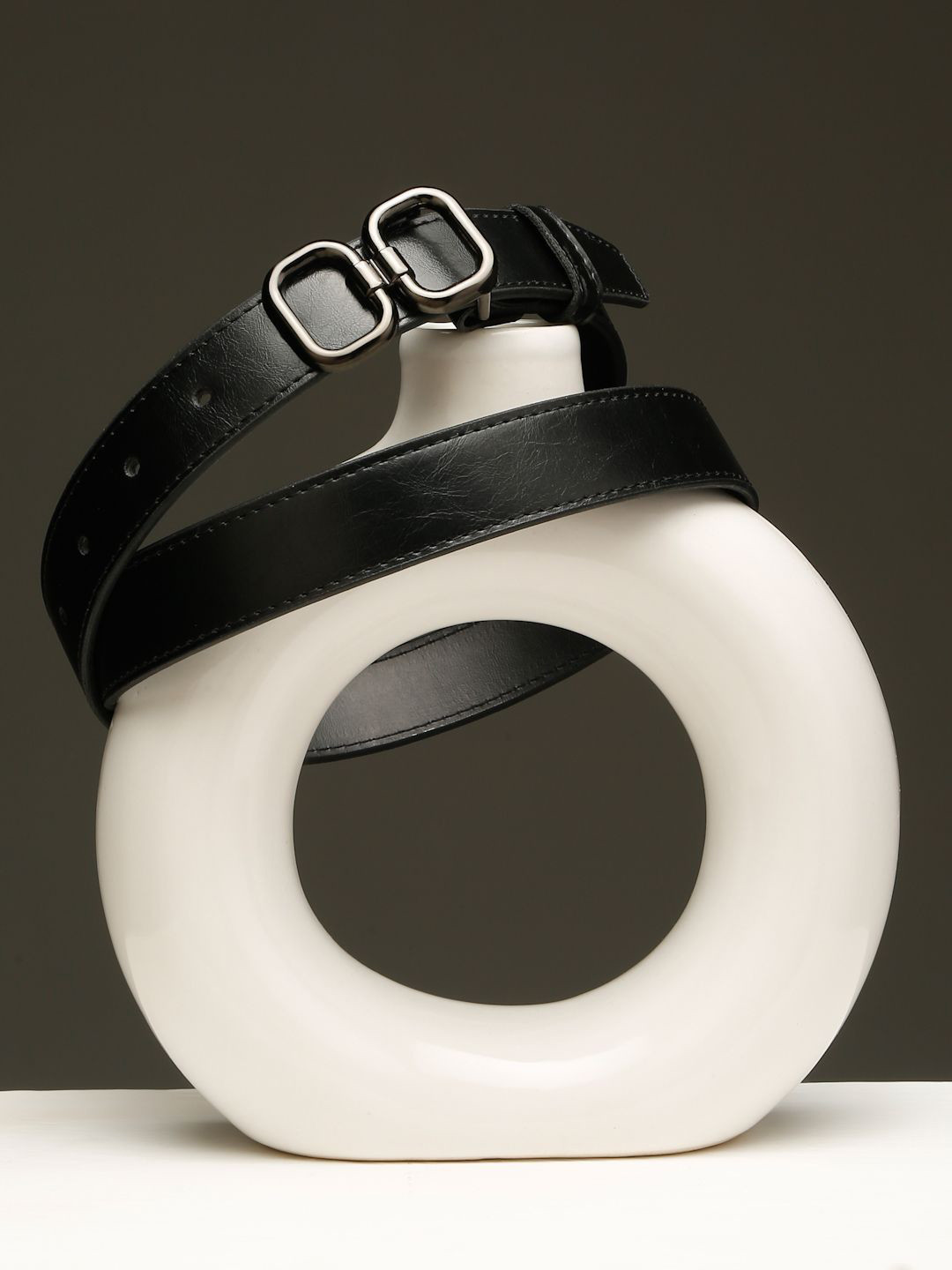 TYBELT Women's Adjustable Vegan Leather Slim Belt