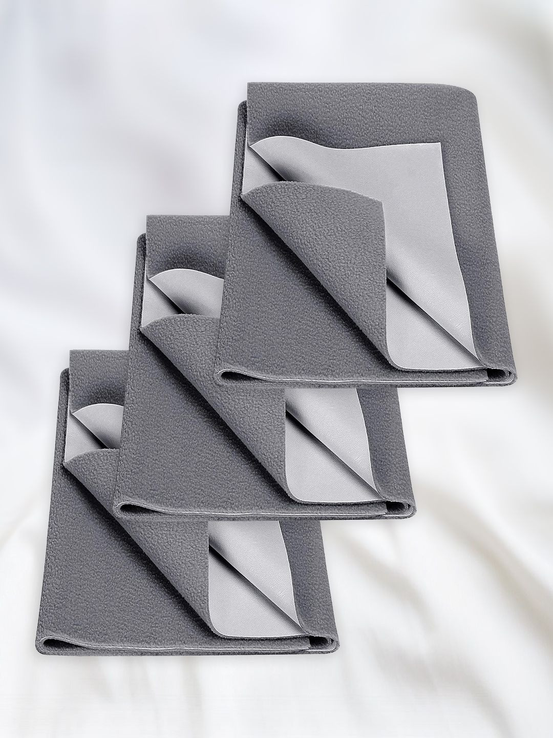 Sittella Grey Pack Of 3 Water Resistant Cotton Mattress Protector