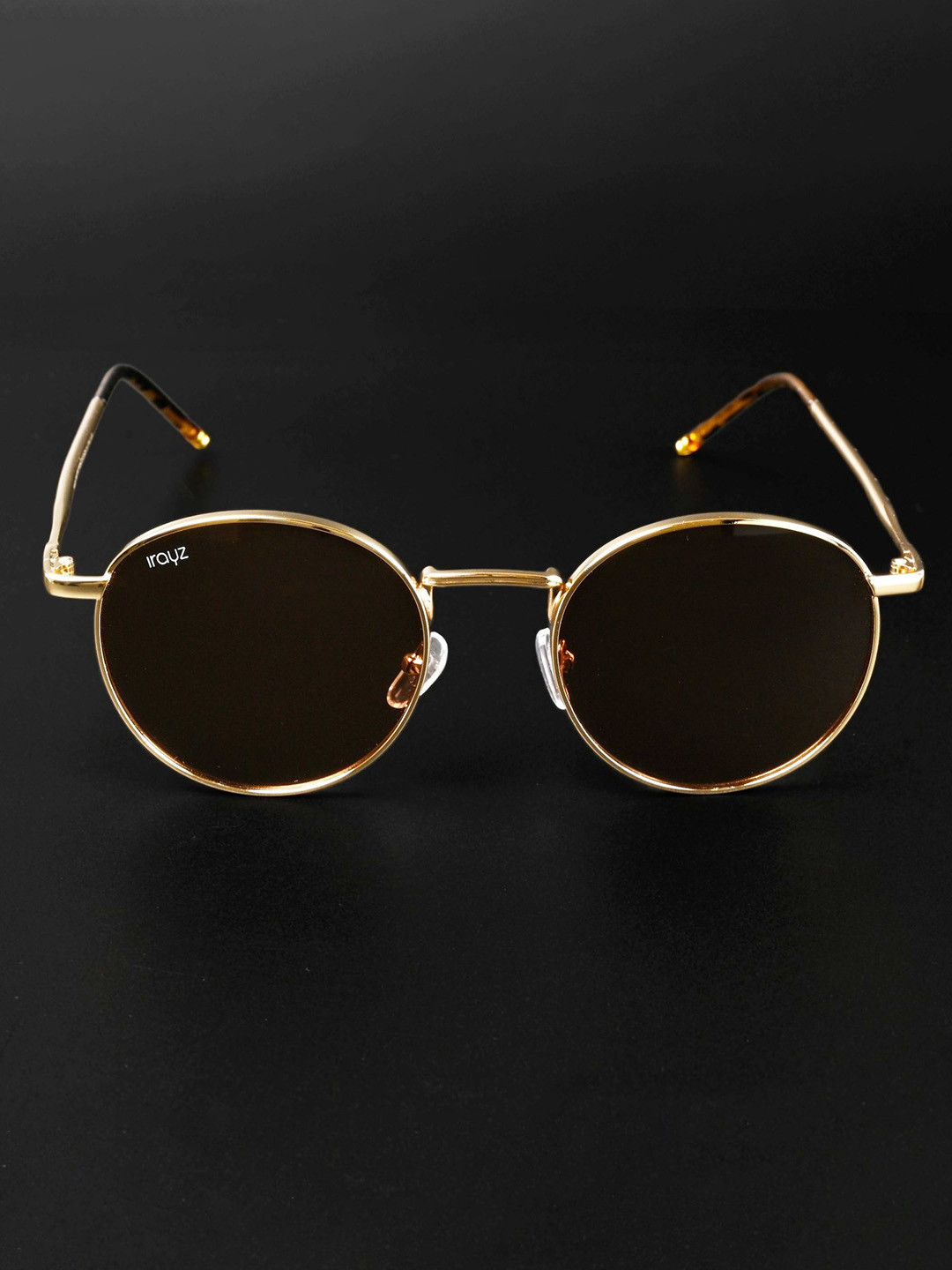 Irayz Unisex Round UV Protected Lens Sunglasses R Pento- GLD-BRN