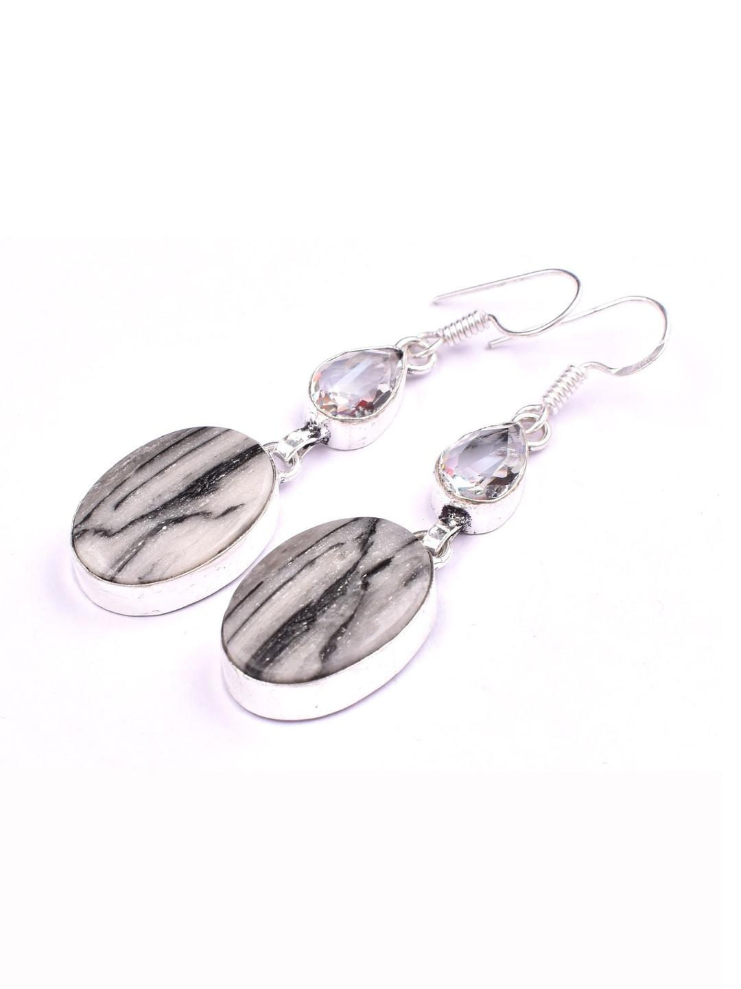 AAR Jewels Silver-Plated Tourmaline Drop Earrings