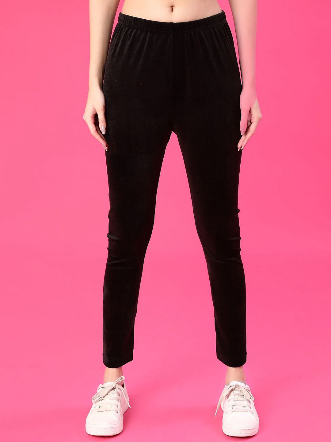 V-Mart Velvet Mid-Rise Ankle-Length Leggings