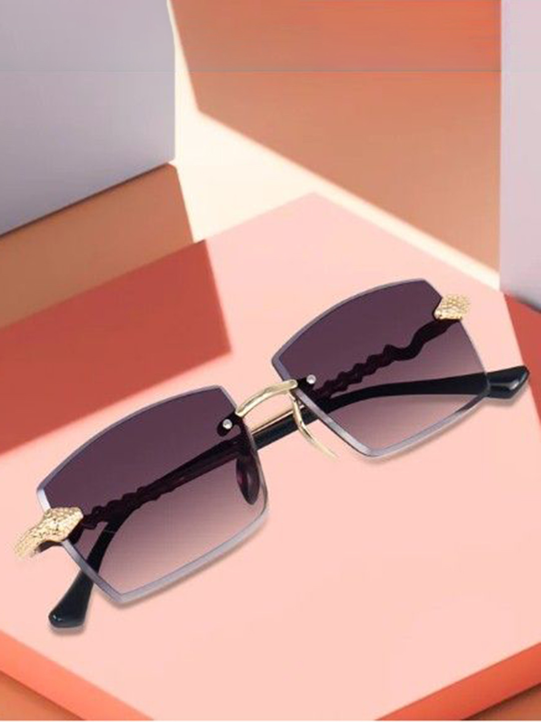 DEXENT COLLECTION Unisex Rectangle Sunglasses with UV Protected Lens Snake