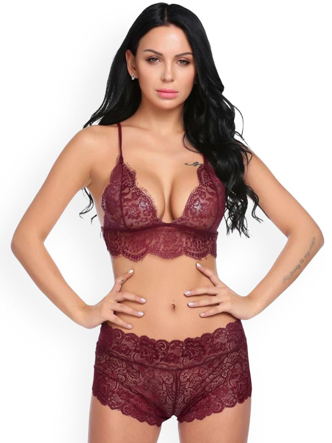 XENZA Women Self-Design Baby Doll Night dress