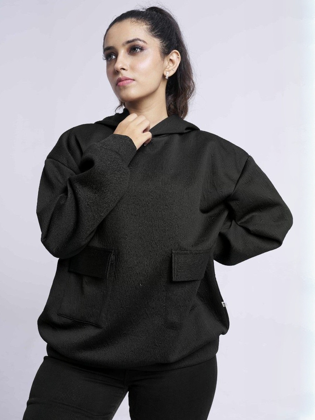 SZN Women Black Solid  Tops