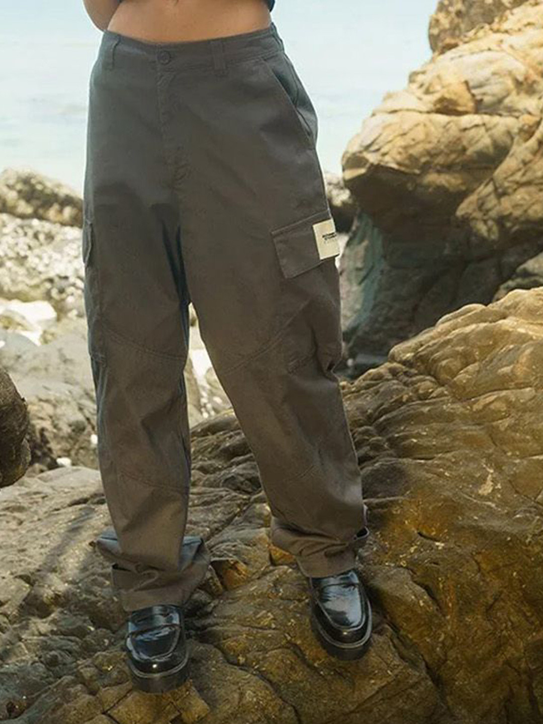 Bonkers Corner Grey Cargo With Utility Pockets For Women