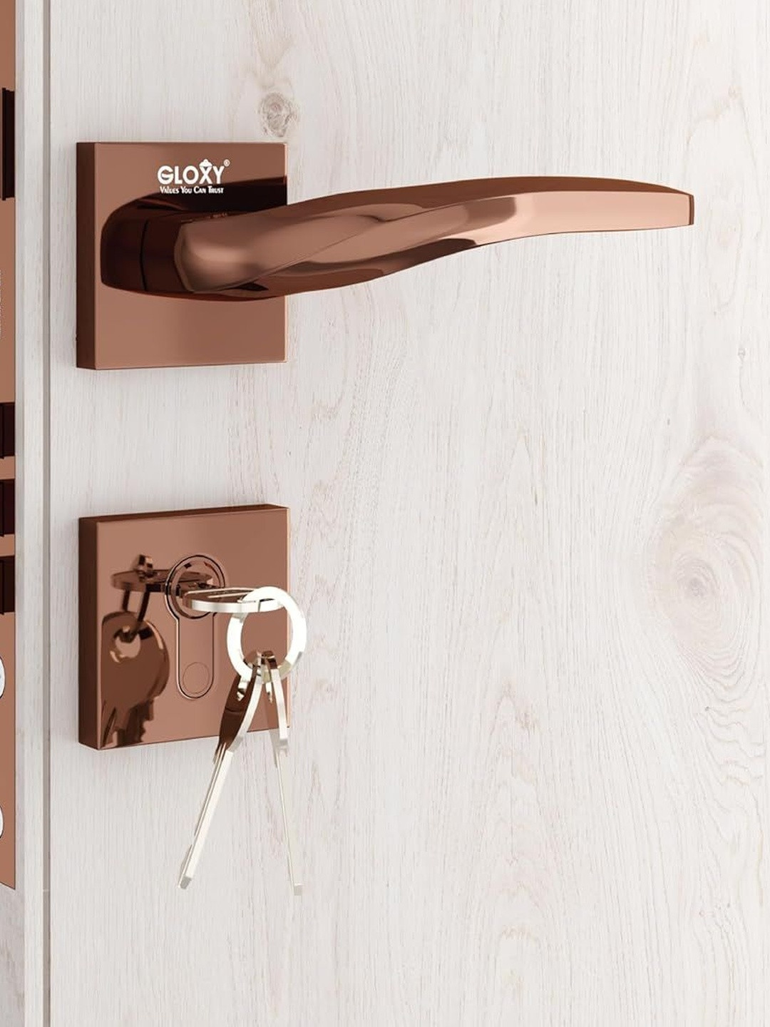 GLOXY Zinc Designer  Stainless steel Mortise Lock Handle Set for Wooden Door