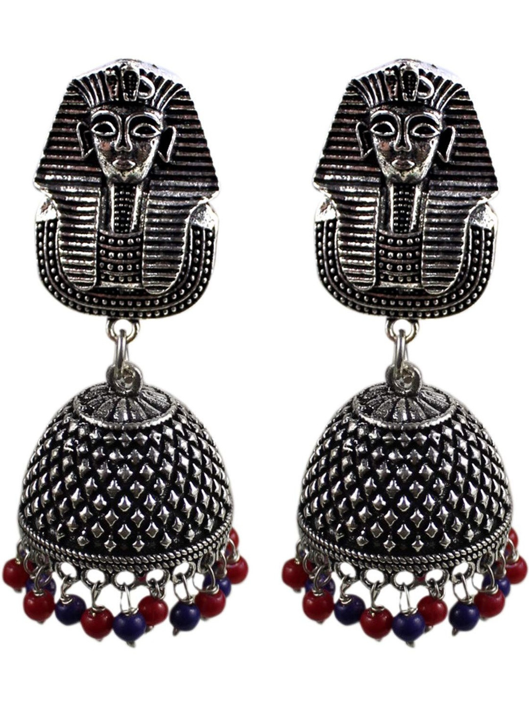 Sitashi Alloy Oxidized Buddha Design Metal Drop Earrings