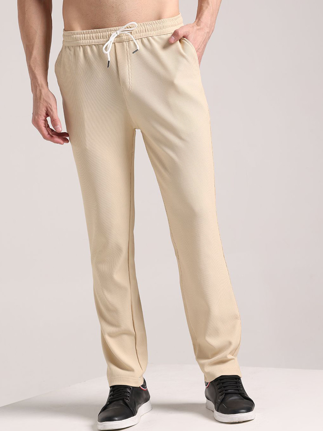 INDICLUB Men Self-Design Track Pants