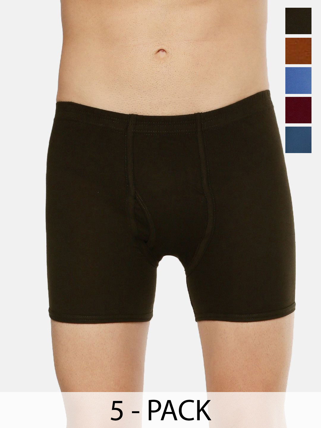 Rupa Hunk Pack Of 5 Pure Cotton Long Trunks