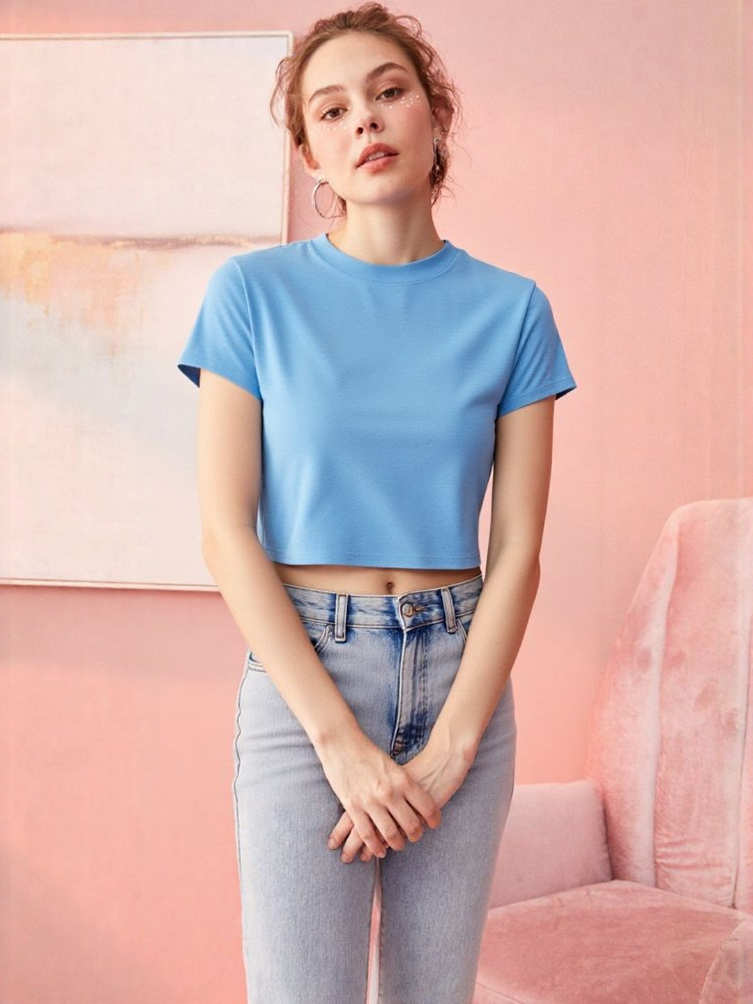 LEGACY AURA Women Solid Crop Top