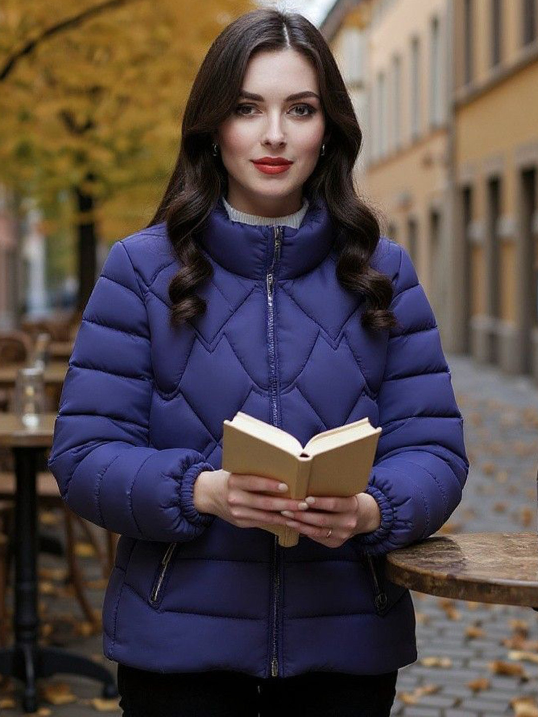 Mast & Harbour Stand Collar Bomber Jacket With Patchwork