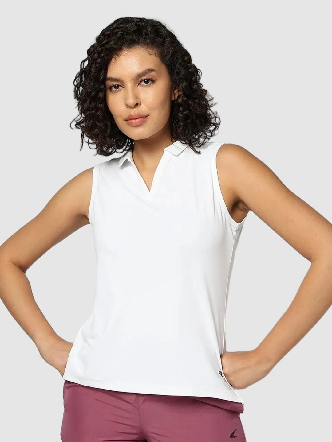 Performax Sleeveless Polo Collar Regular Fit T-shirt