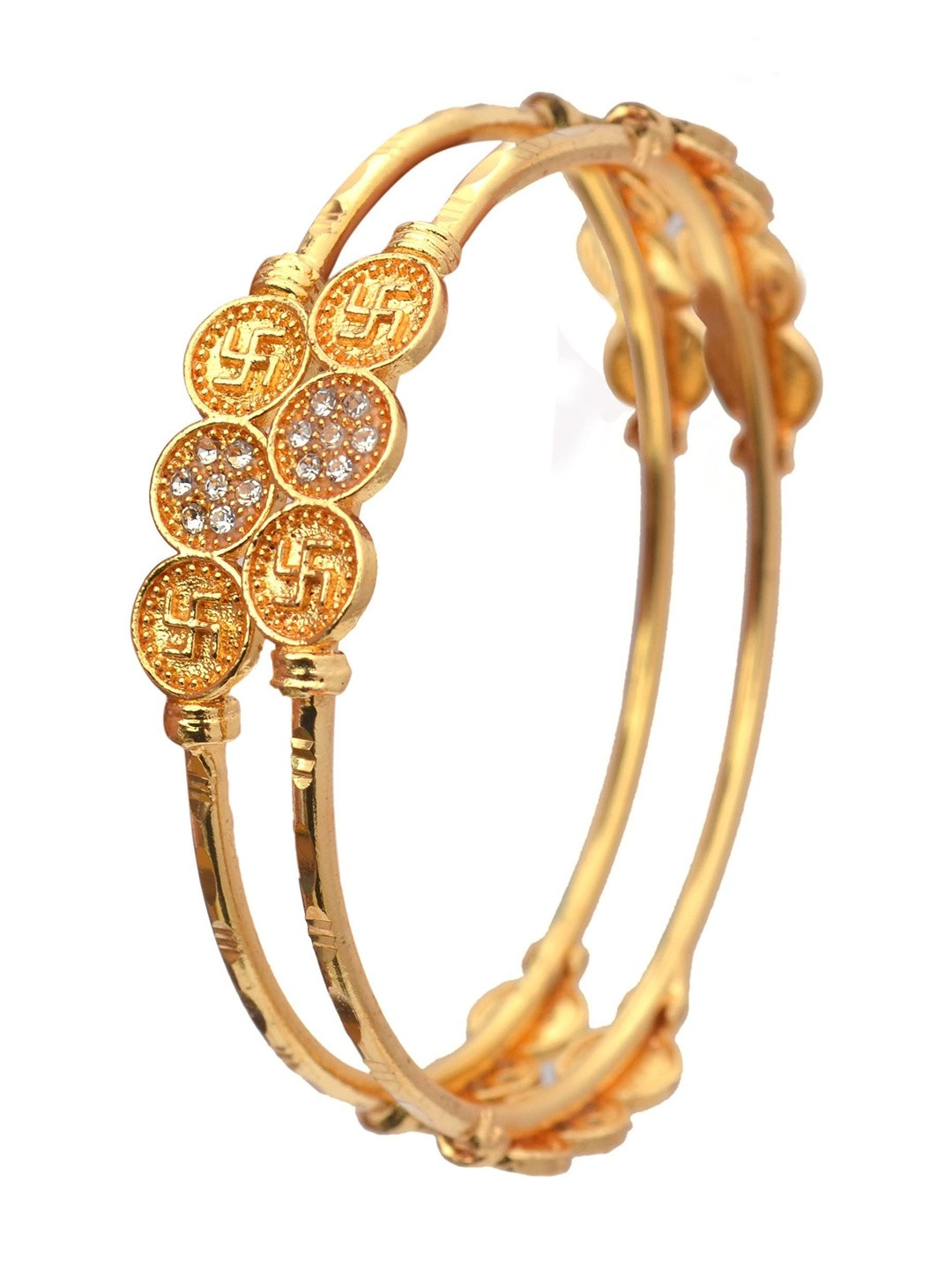 Sitashi Women 18 K Gold Plated Alloy Bangles Set