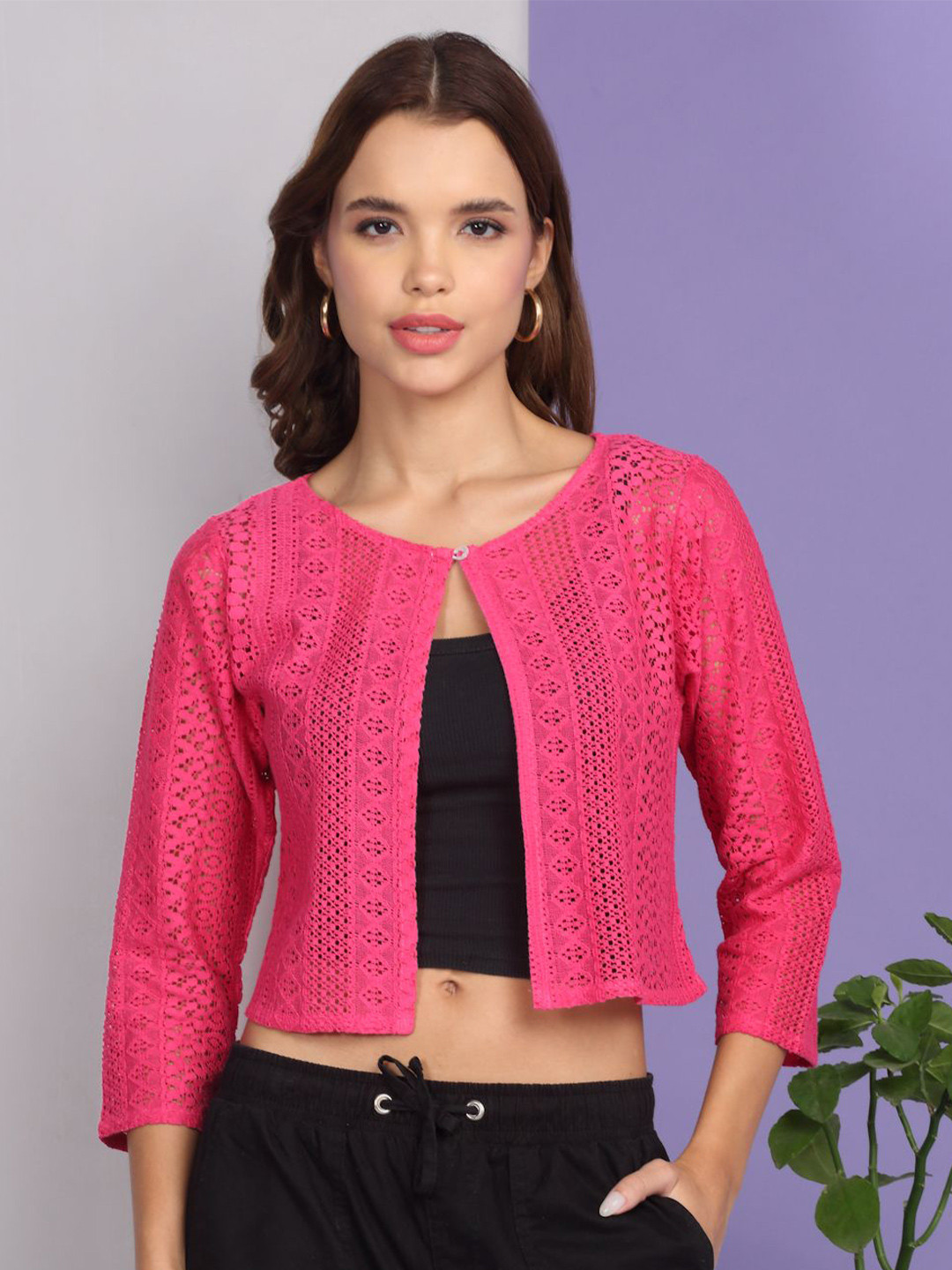 MORDEN MUSE Three-Quarter Sleeves Shrug