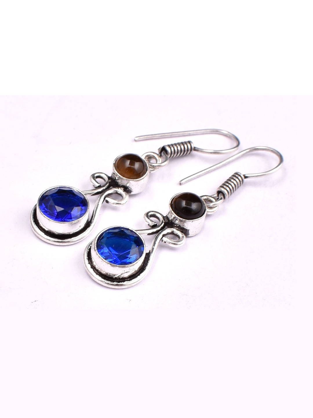 AAR Jewels Silver-Plated German Silver Opal Drop Earrings
