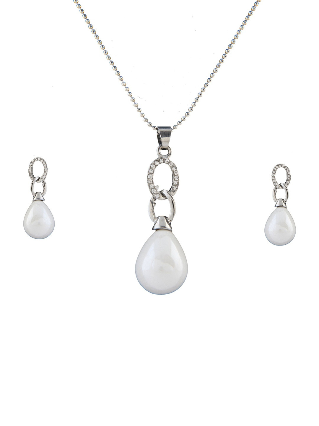 Sitashi Ceramics Crystal Beads Necklace & Earrings