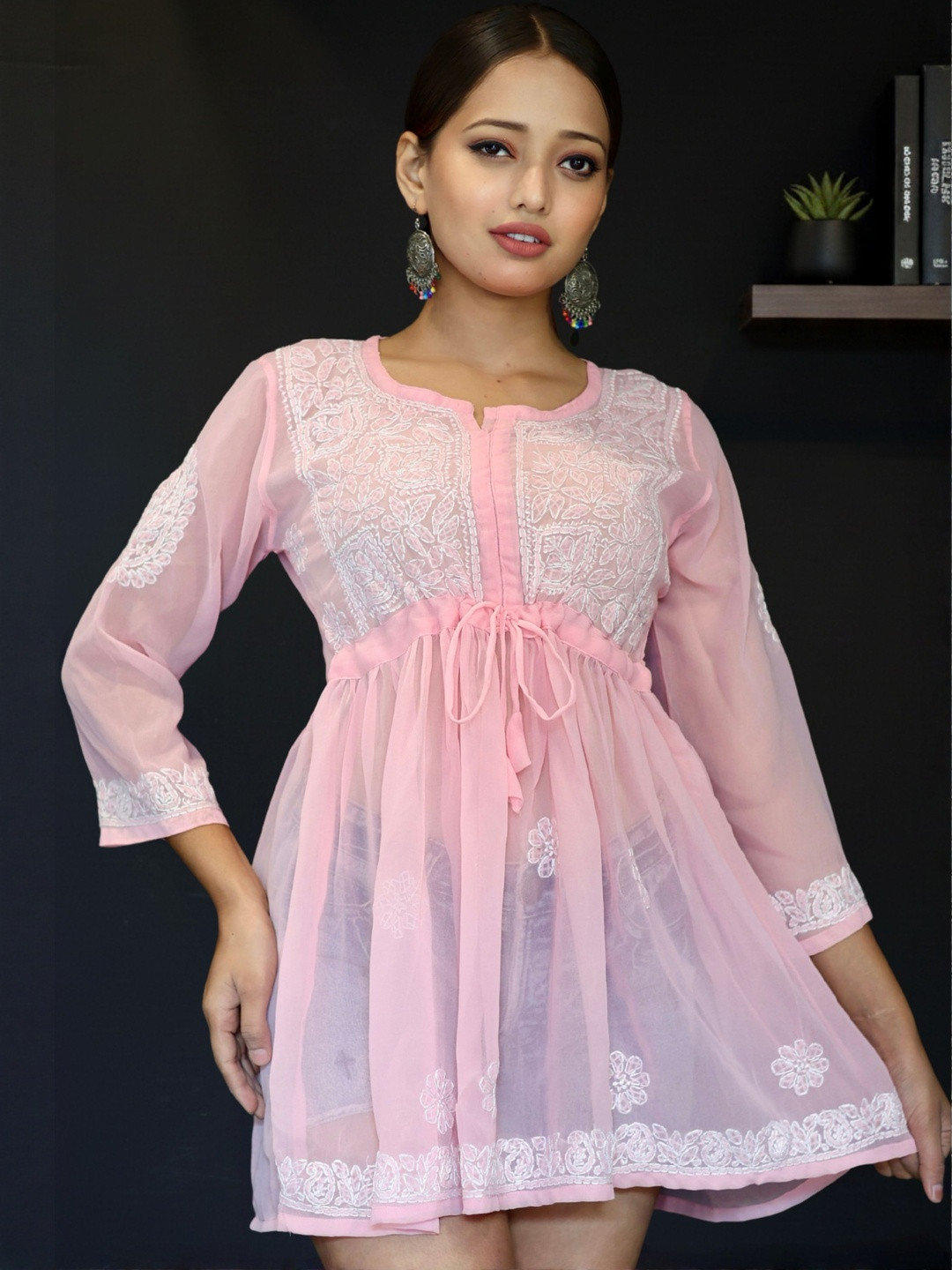 myplusfashion Embroidered Tunic
