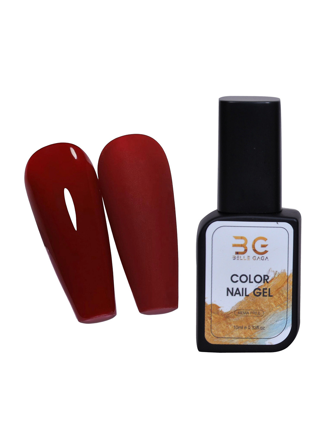 BELLE GAGA Hema Free Glossy Long-Wearing Gel Nail Polish - 10 ml -Red Burgundy HF32
