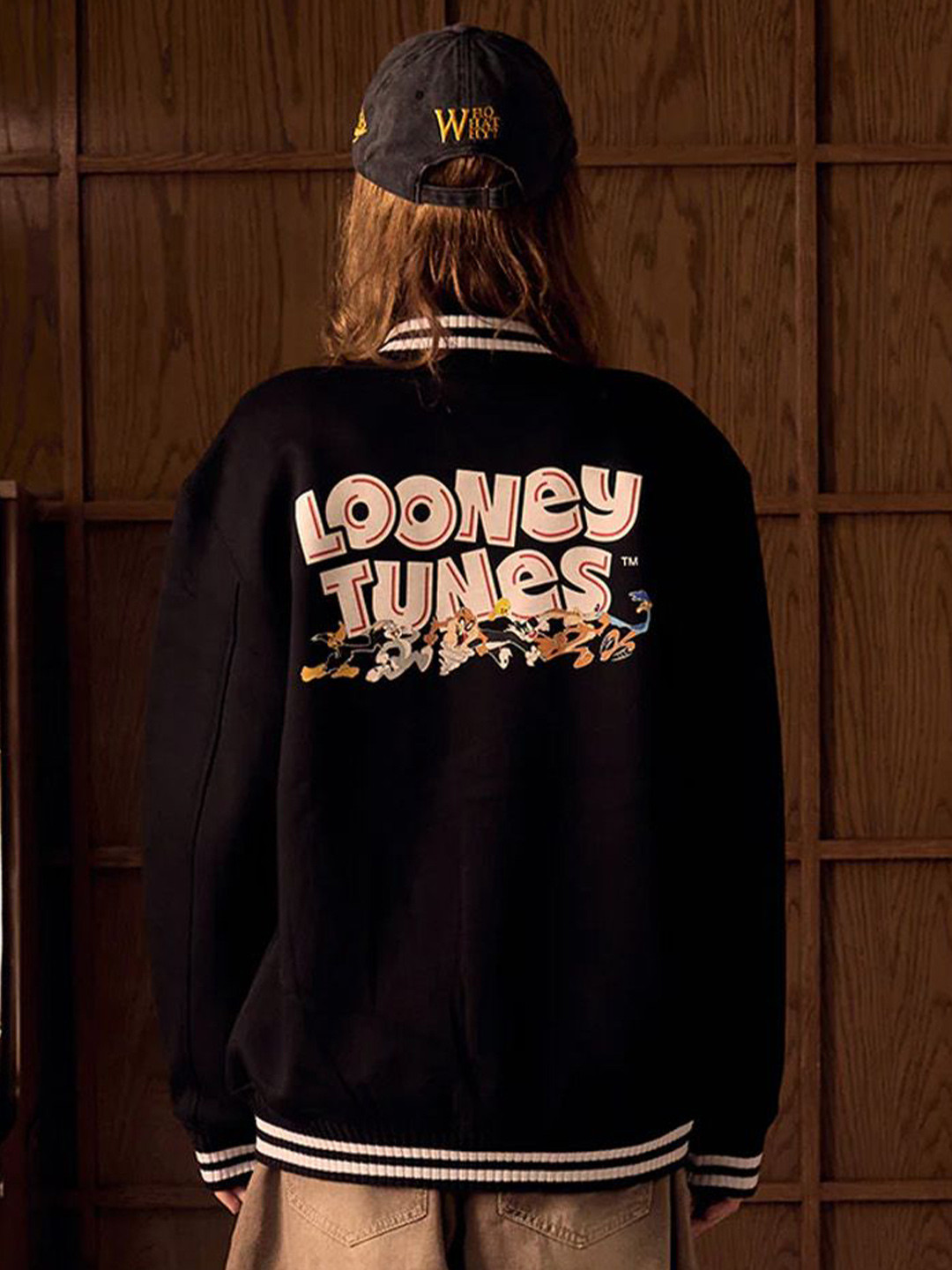Bonkers Corner Women Mandarin Collar Cotton Bomber Jacket