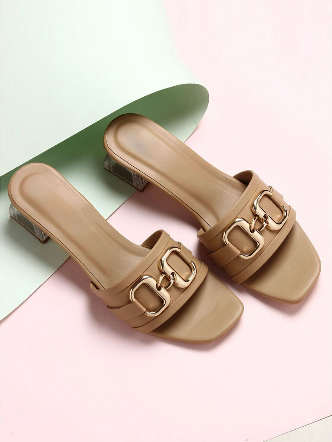 Looper Glass heel with golden Charm