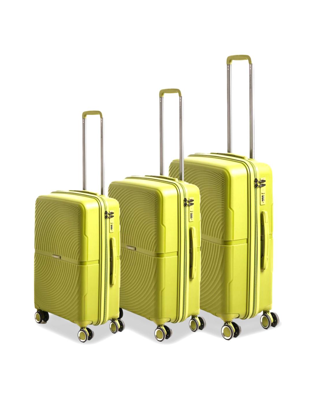 CARRIMATE Set Of 3 Florence 360 Wheels Durable Hard-Sided Trolley Bags