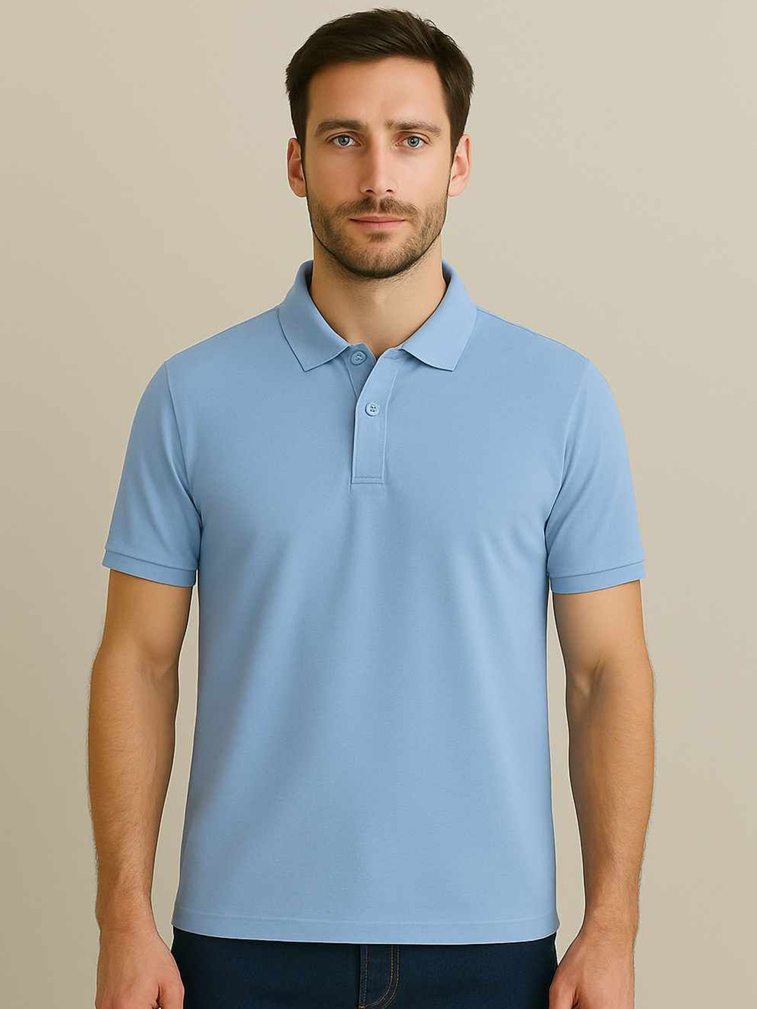 Apraa & Parma Men Dri-Blend Solid Polo Collar Cotton Slim Fit T-shirt