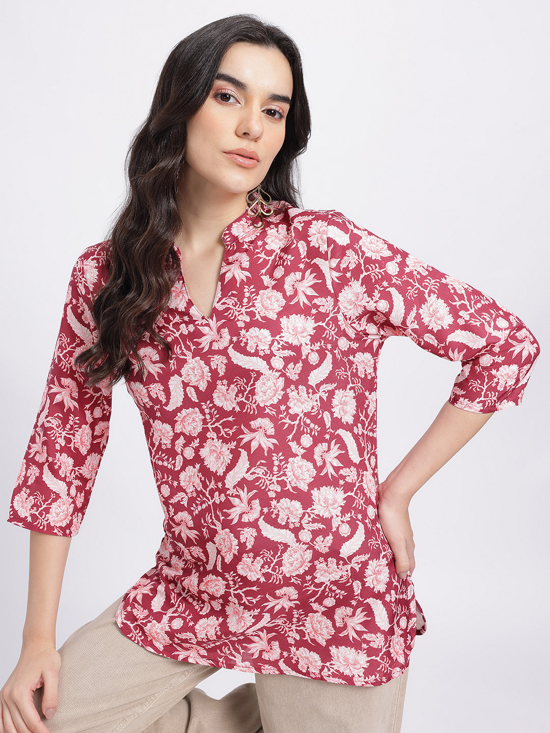 Anouk Rustic Floral Printed Kurti