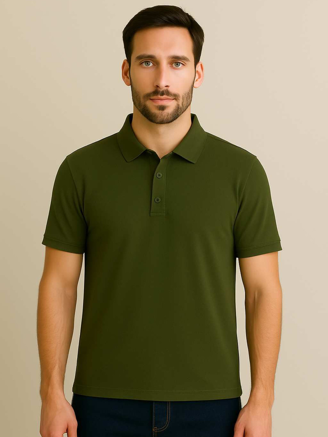 Apraa & Parma Men Dri-Blend Solid Polo Collar Cotton Slim Fit T-shirt