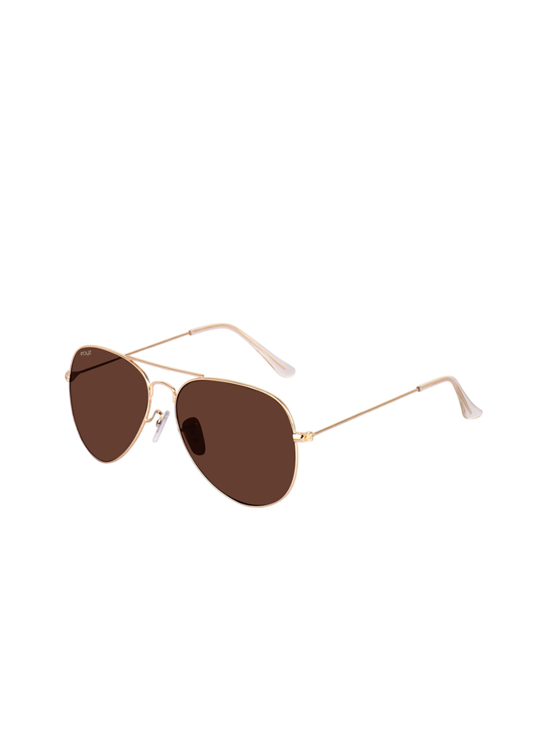 Irayz Classic Unisex Aviator Sunglasses With UV Protected Lens 5055-Gold-Brown
