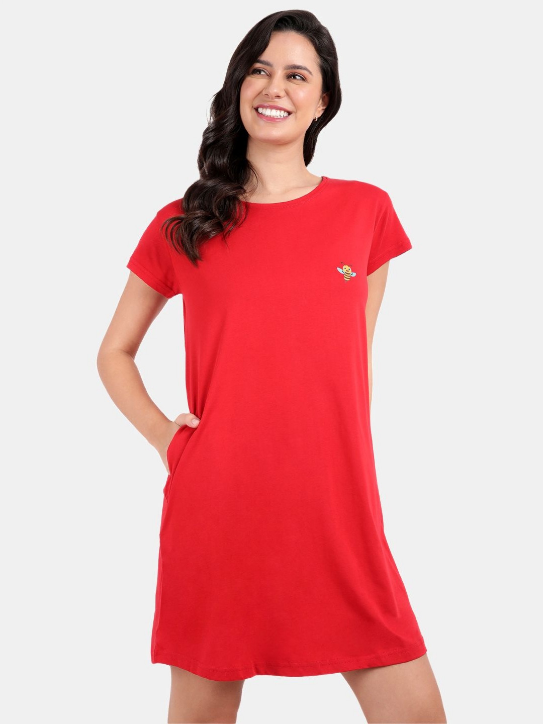 SNAPPY B Cotton Round Neck Lounge Tshirt