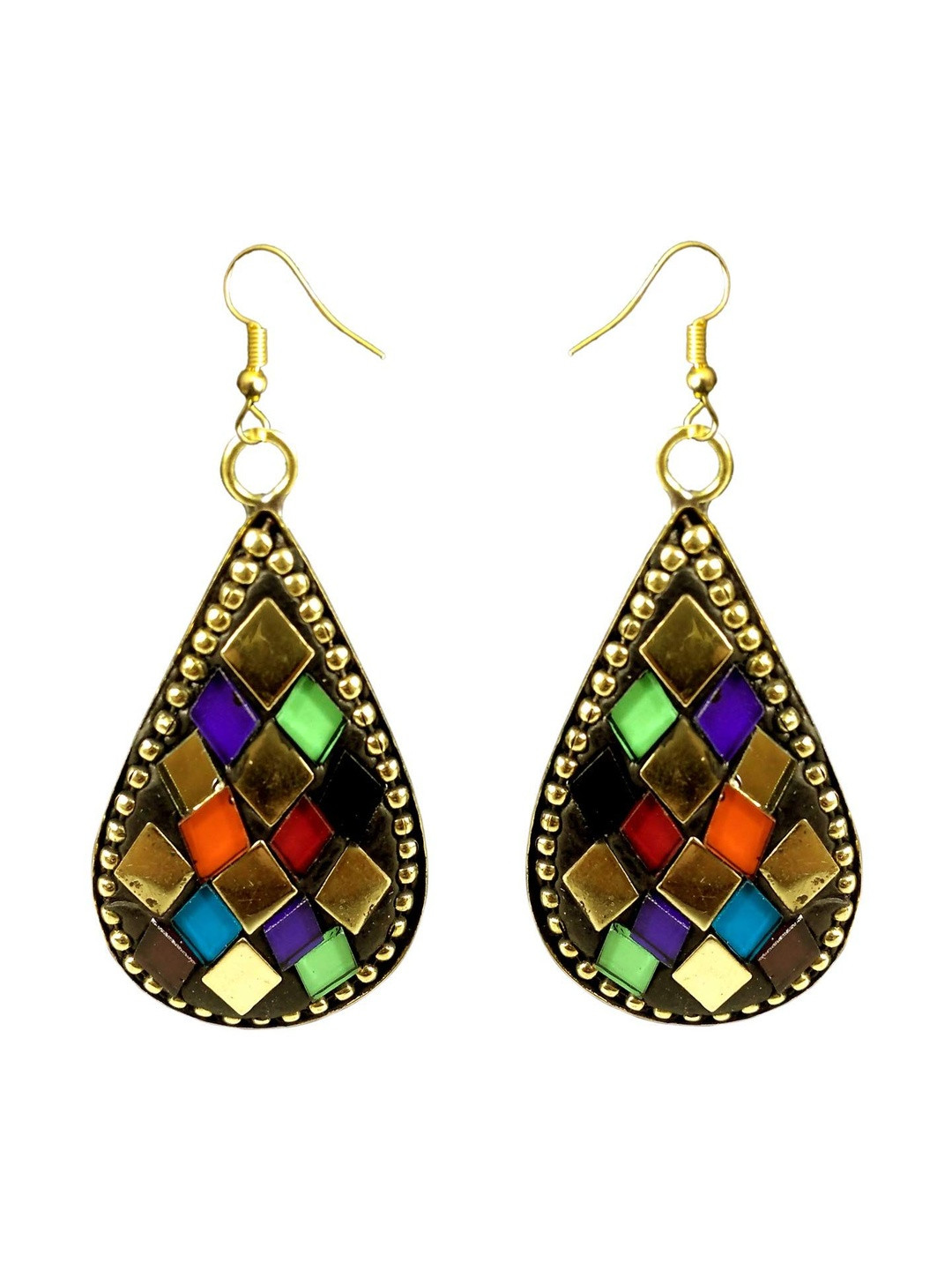 Sitashi Women Alloy Teardroped Drop Earrings