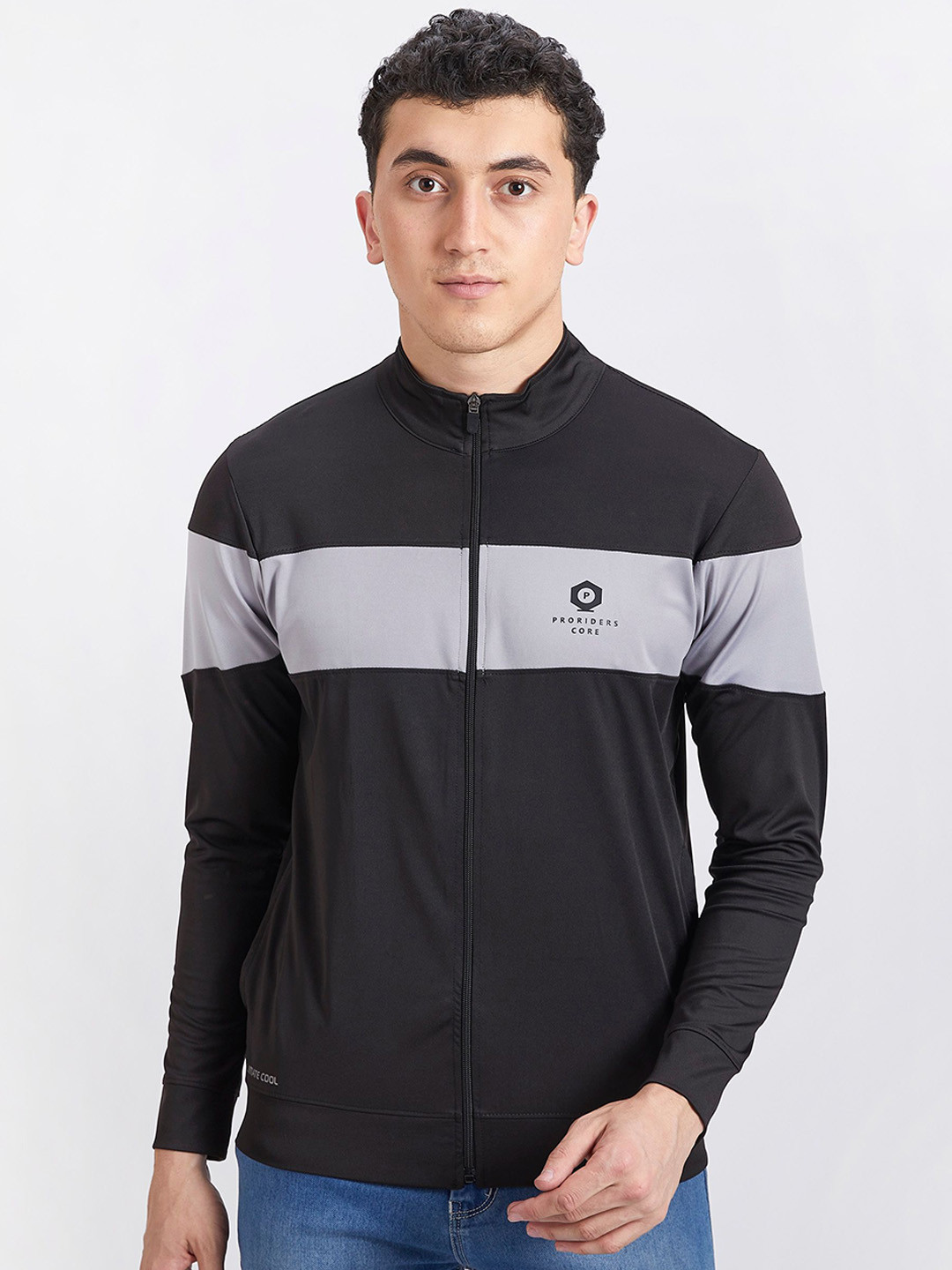 PRORIDERS Colourblocked Lightweight Outdoor Sporty Jacket with Patchwork