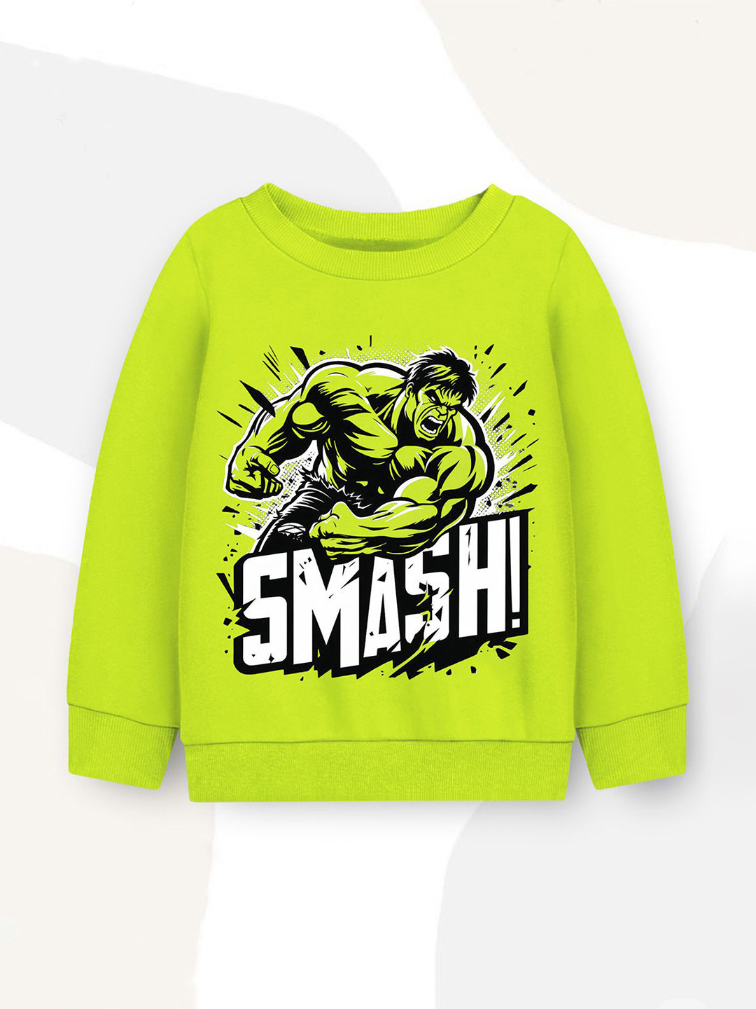 Marvel by Miss and Chief Boys Hulk Printed Pullover Sweatshirt