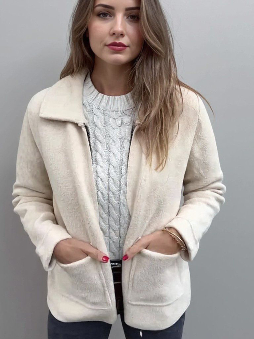 bebe Spread Collar  Jacket