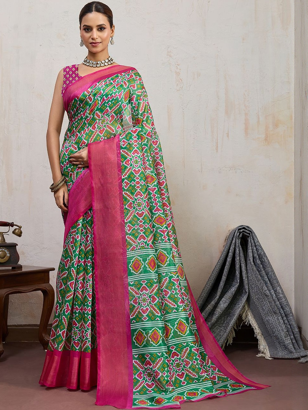 BFM Ethnic Motifs Pure Cotton Handloom Saree