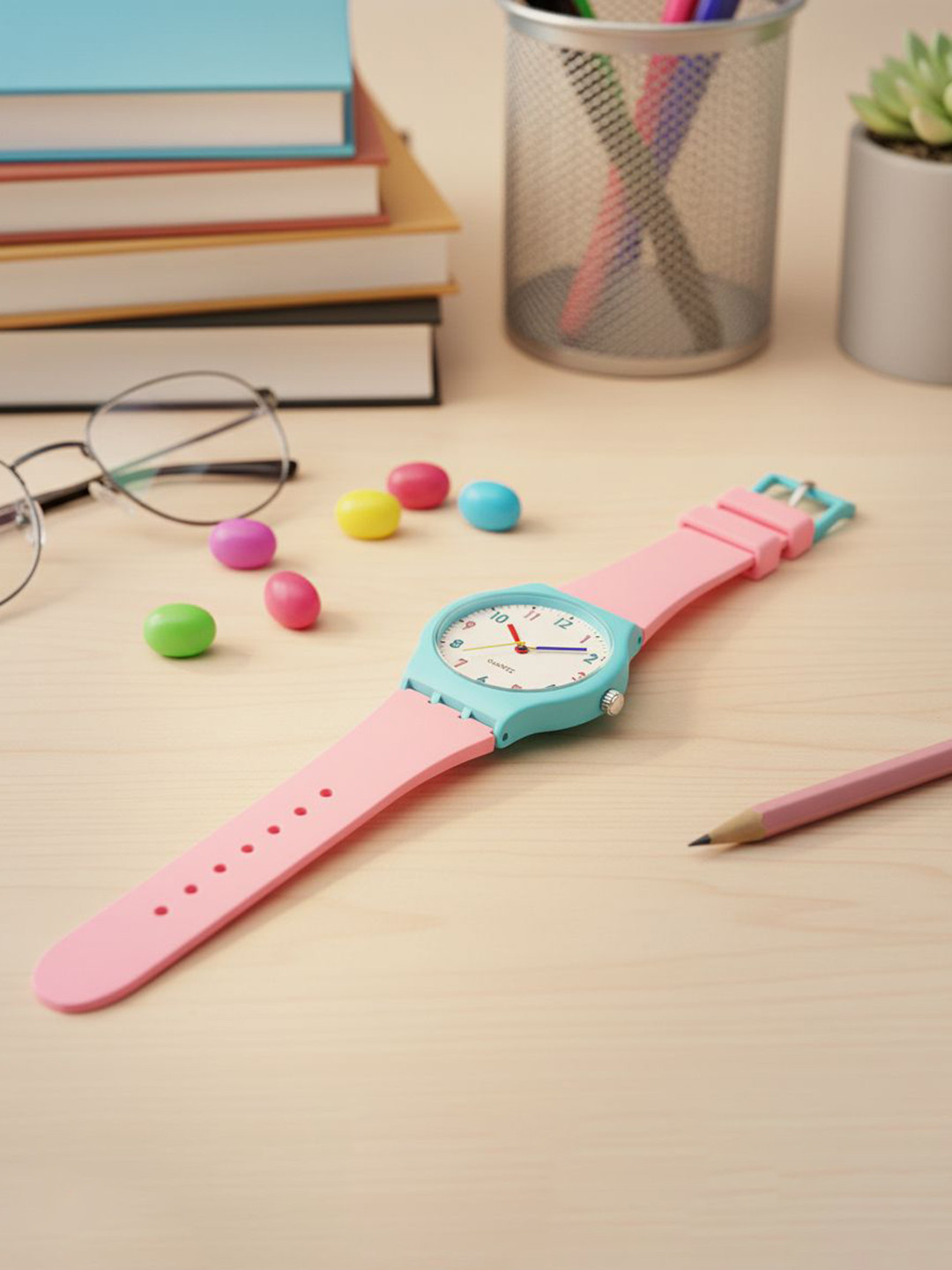 Time Up Kids Silicon Straps Analogue Watch With Water Resistant BTR-8816-3