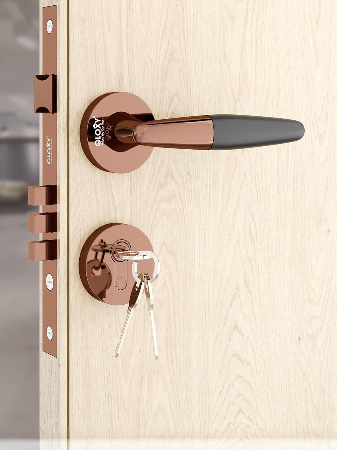 GLOXY Zinc Heavy Duty Safe and Secure Mortise Main Door Lock Set