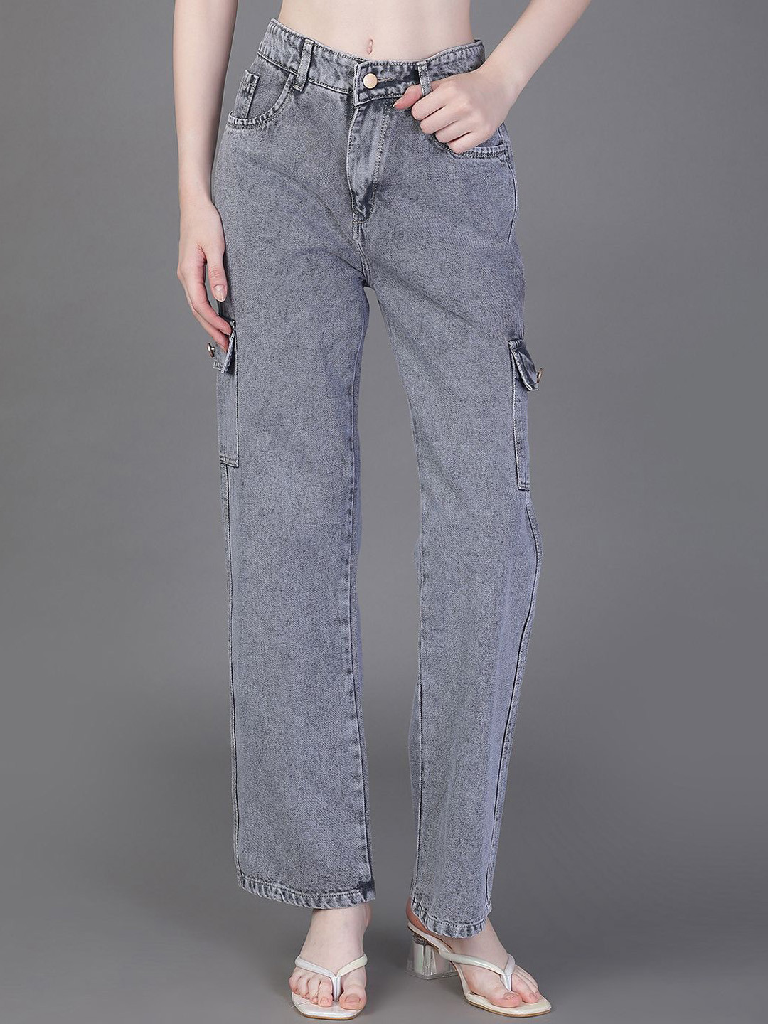 V-Mart Women Western Solid Cotton High-Rise Jeans