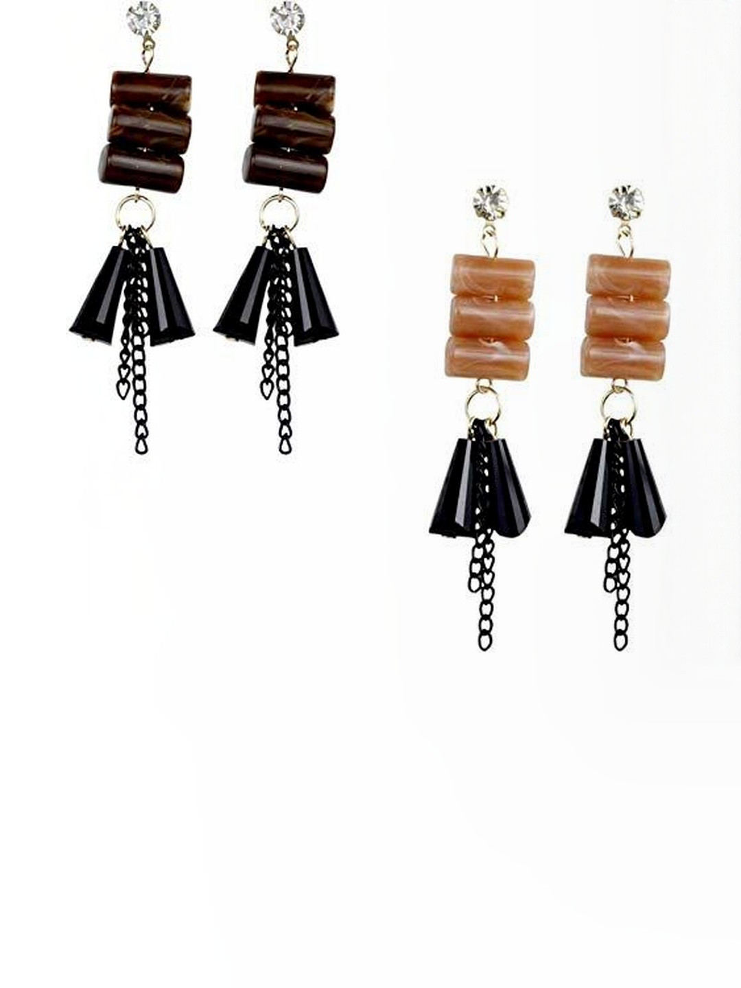 Sitashi Set of 2 Classic Cubic Zirconia Drop Earrings