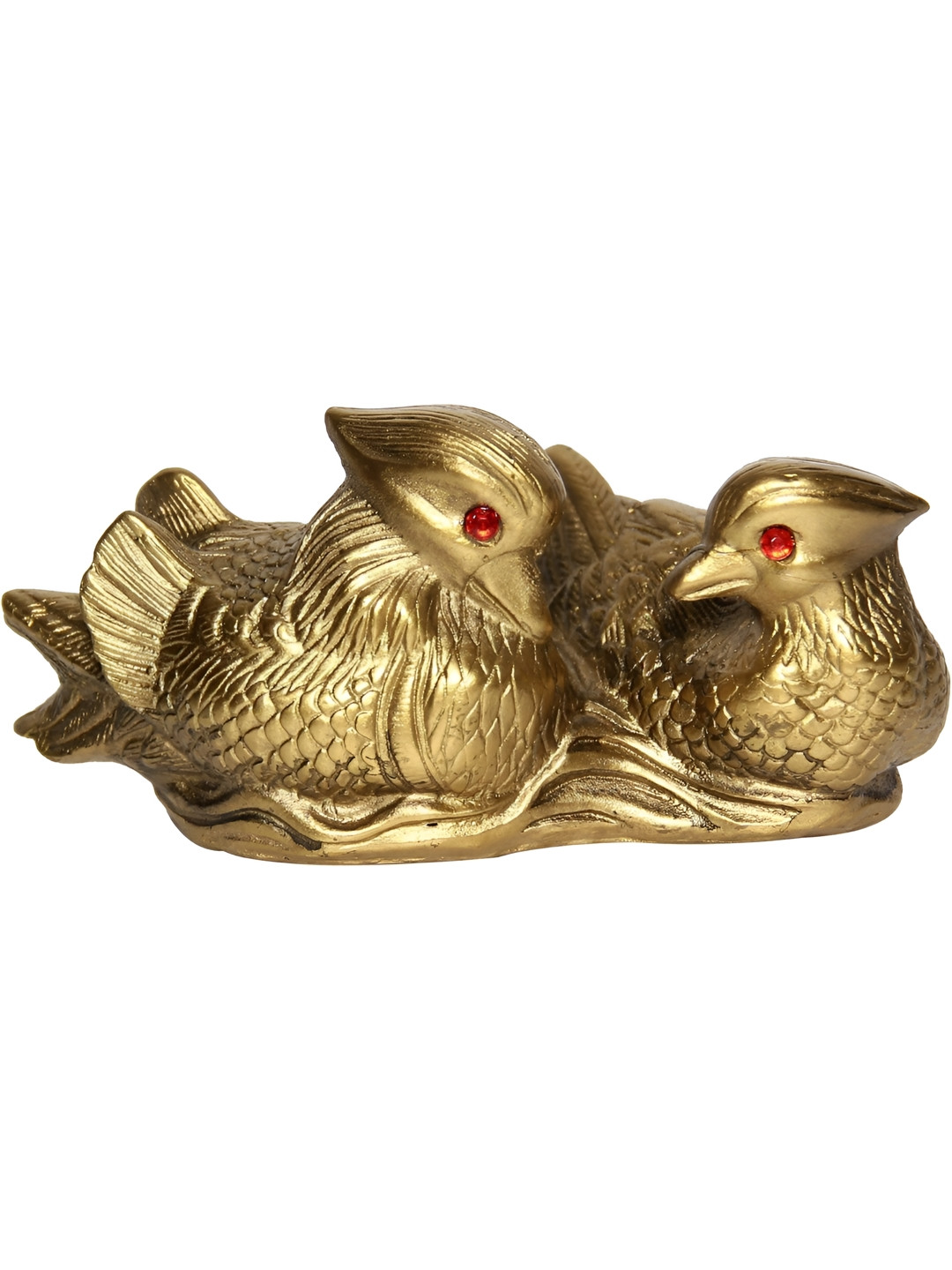 VASTU ART Gold-Toned & Red Birds And Animals Curio Showpiece