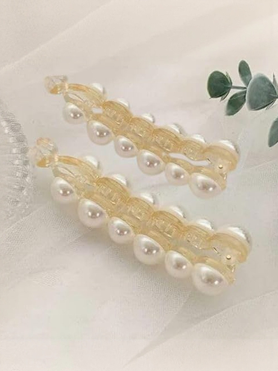 KARDIFF Women White Plastic Banana Hair Clip
