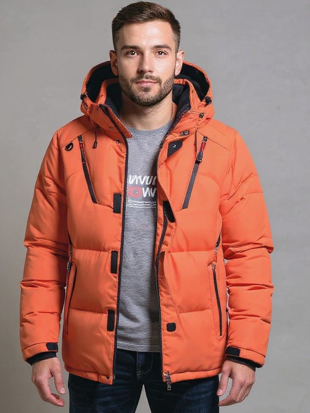 Mast & Harbour Hooded Long Sleeves Padded Jacket