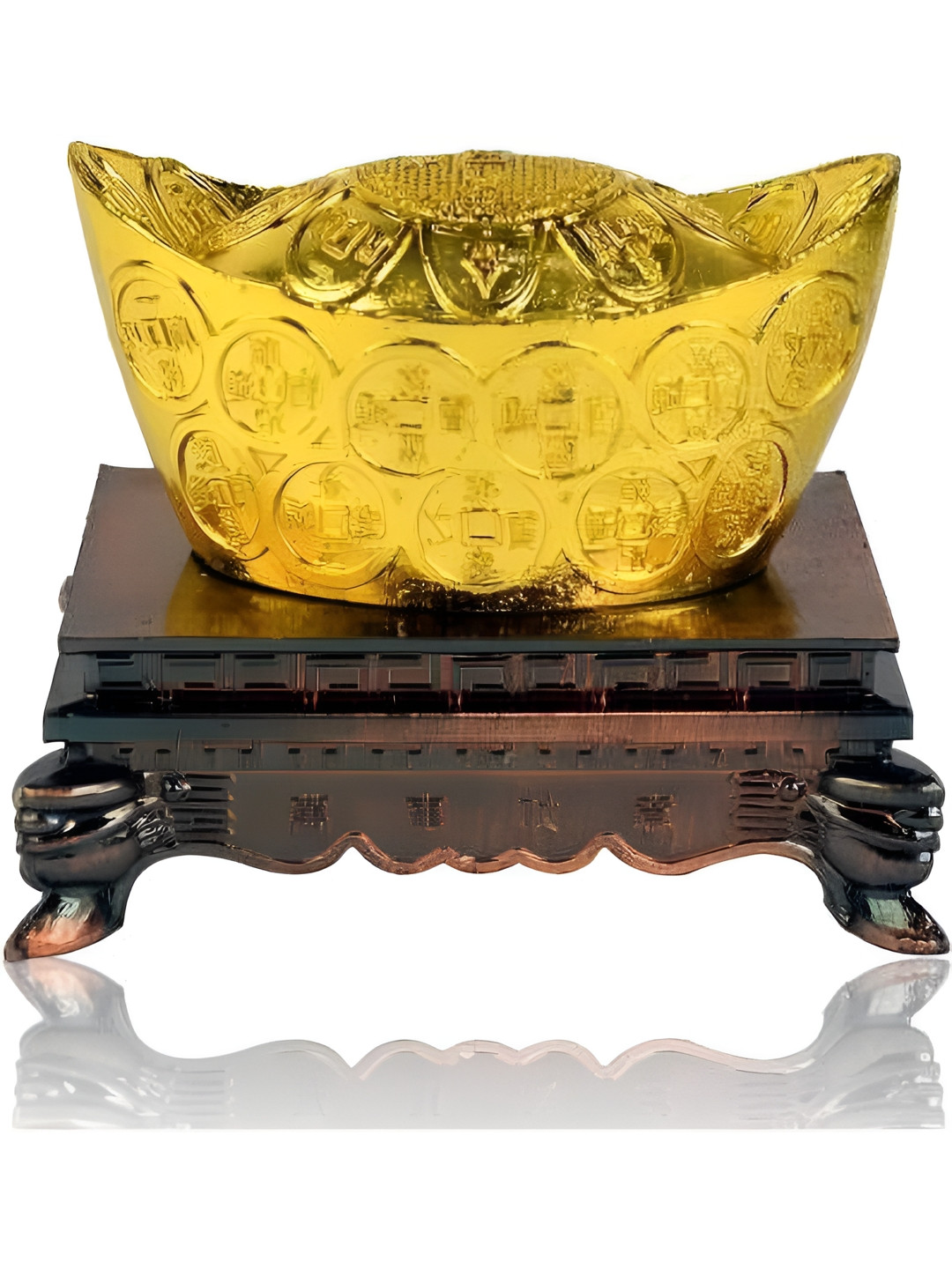 VASTU ART Gold-Toned Glossy Curio Small Showpiece
