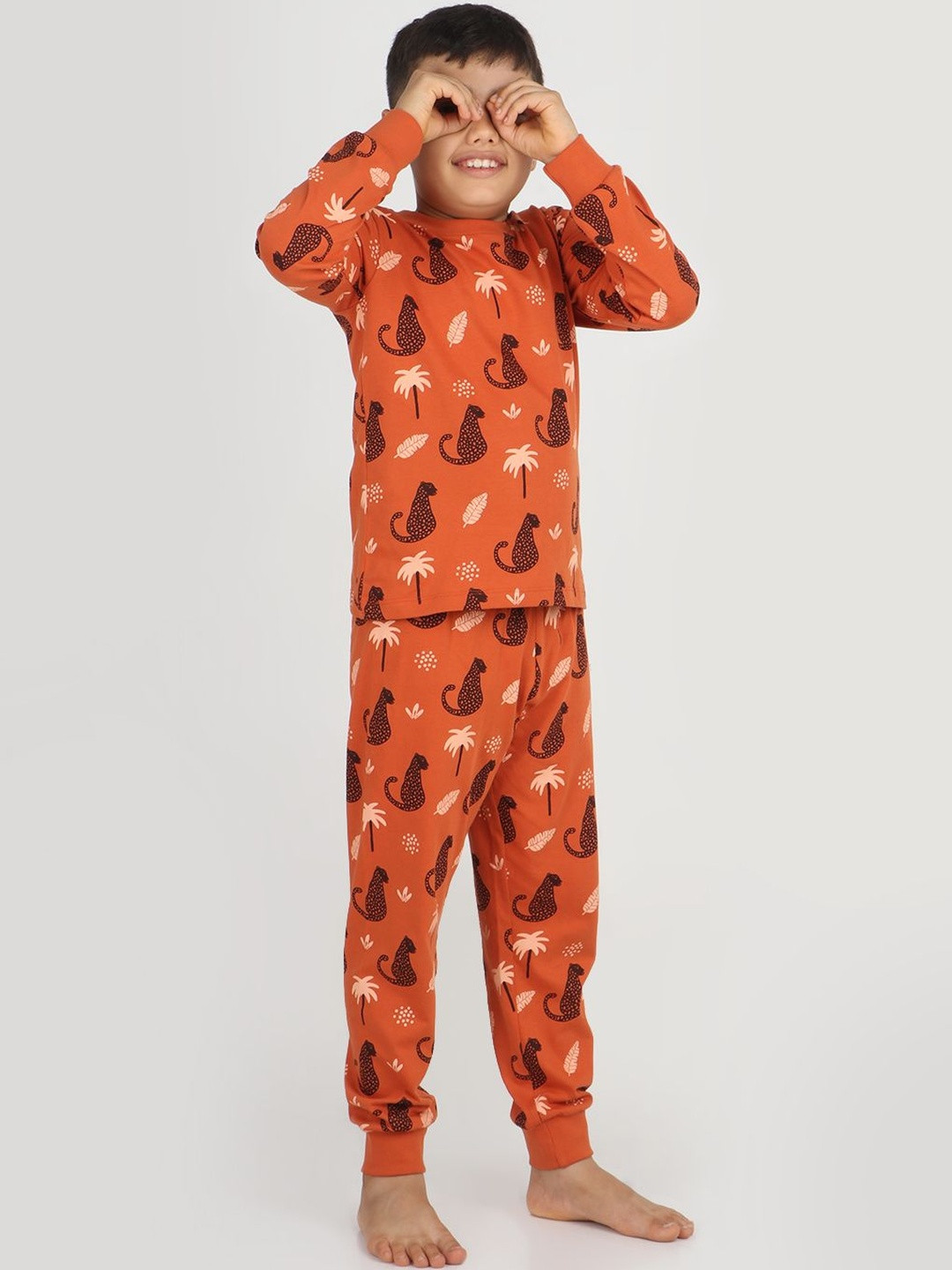REBORN Boys Animal Printed Night Suit